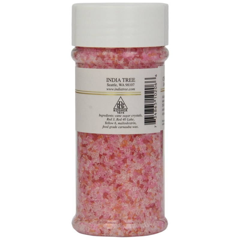 India Tree Sugar, Cherry Pink, 7.5-Ounce (Pack of 4)