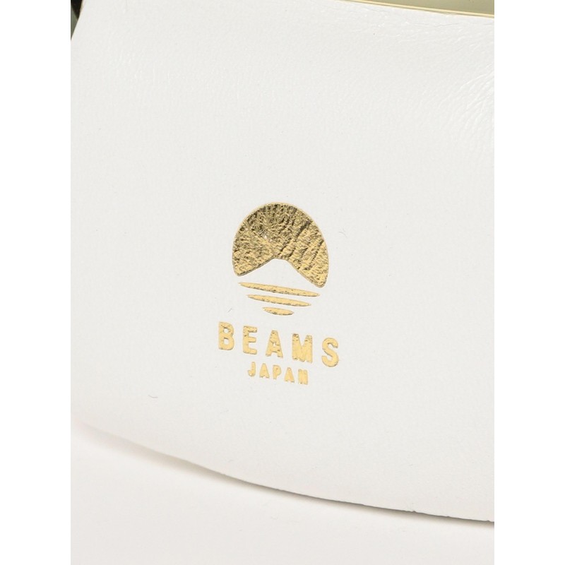 Beams Japan Matsunoya Cowhide Leather Mini Wallet Pouch Monotone, white,