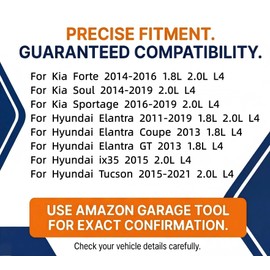 VS50824R Engine Valve Cover Gasket Set Fits for Hyundai Elantra 2011-2019,Elantra Coupe 2013,Elantra GT 2013,ix35 2015,Tucson 2015-2021,for Kia Forte 2014-2016,Soul 14-19,Sportage 16-19,1.8L 2.0L L4