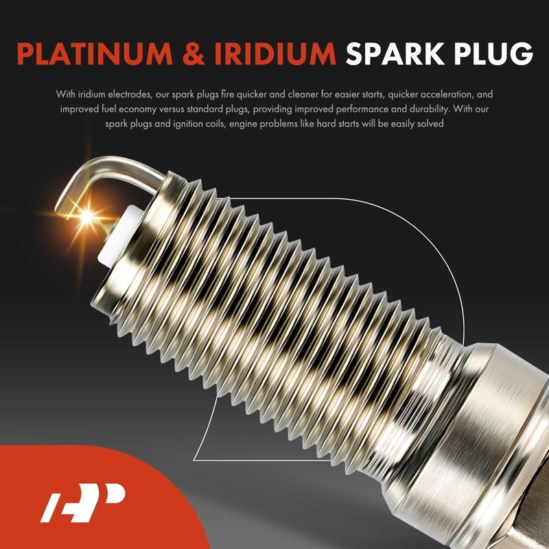 A-Premium Ignition Coil Pack and Iridium Spark Plugs Compatible with