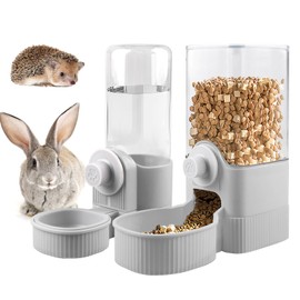 Vegena Trinkflasche Kaninchen Automatischer 2-In-1 Automatisches Futter- Und Wasserspender, Hängender Automatischer Futterspender Futterspender Und Wasserspender Für Katzen, Kaninchen, Meerschweinchen