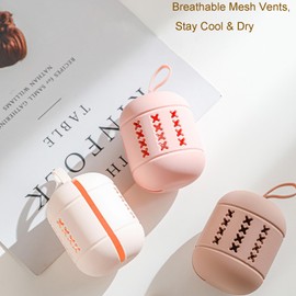 plalely Silicone Makeup Sponge Holder,Washable Reusable Makeup Sponge Storage Case,Make up Blender Case for Travel,Business（Dark Brown）