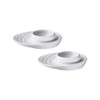 Küchenprofi Set of 2 Egg Cups with Oval Base, White