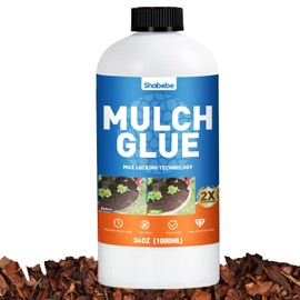 Mulch Glue -34OZ Mulch Glue for Landscaping, Ready to Use Fast-Dry Non-Toxic, Strong Mulch Gravel Glue, Mulch Binder Glue, Pea Gravel, Mulch for Garden, Mulch Lock and Pea Gravel Stabilizer