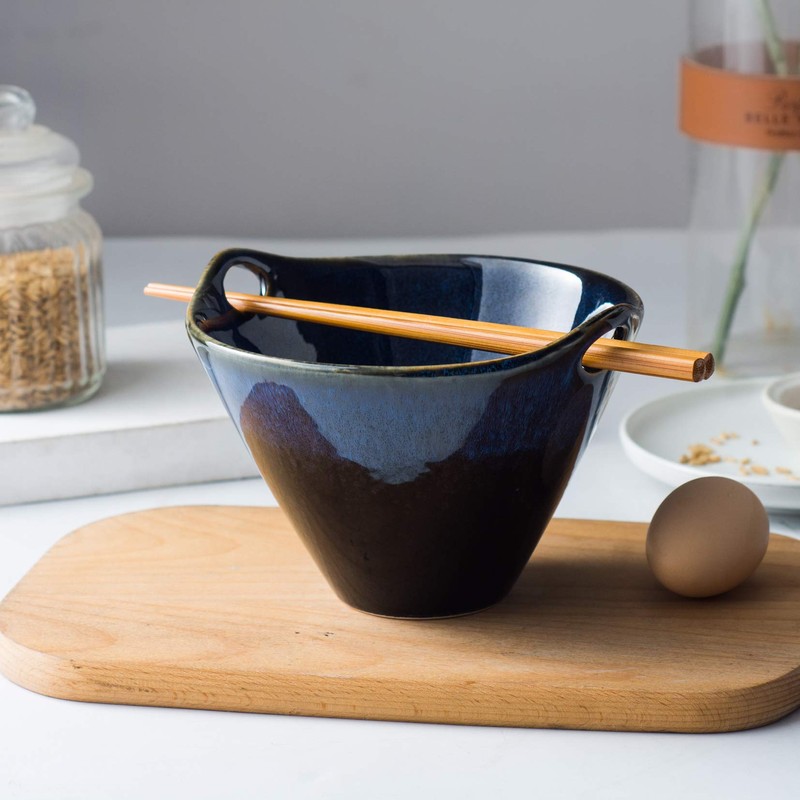 UNICASA Japanese Ramen Bowl Set with Chopsticks, Spoons and Rests,