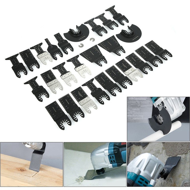 28PCs Oscillating Blade Saw Accessories Woodworking Parts High Carbon Steel
