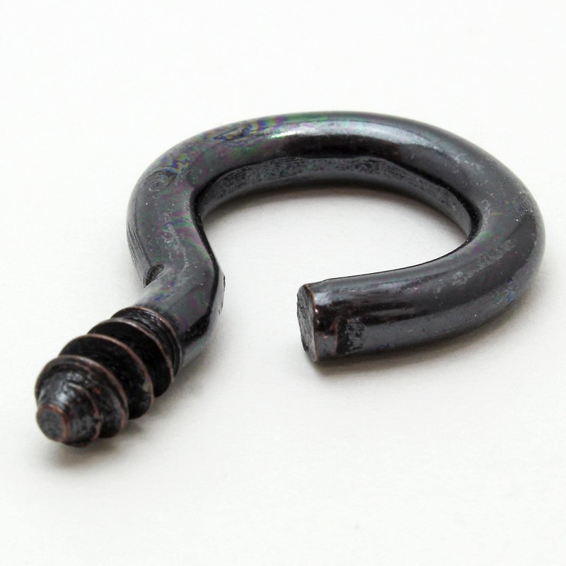 Wake Sangyo ML-698 Dowel Hook, Screw-In Type, Black, 0.2 inches