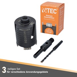 Diamond Socket Drill Bit for Masonry with Hexagonal Socket Usable Length 80 mm
