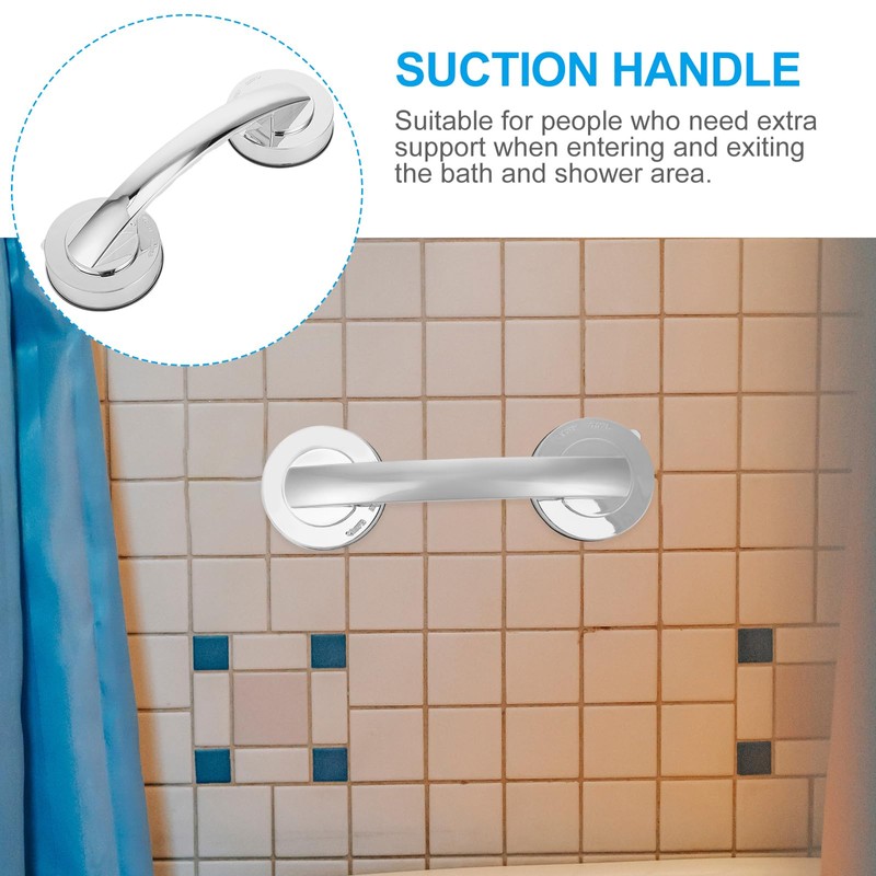 Healeved Suction Grab Bars for Bathtubs and Showers 7.7 Inch