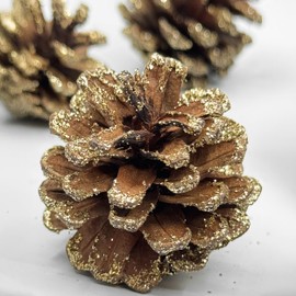 Black Duck Brand 30 x Christmas Glitter Frosted Pine Cones for Winter