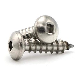 Square Drive Pan Head Sheet Metal Screws 18-8 Stainless Steel - #8 x 3/4" Qty-100