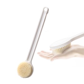 KUNANG ボディブラシ、背中専用 すっきりブラシ、背中ブラシ、ロンブラシ、滑りにくい 洗いやすい、ャワーブラシ、柔らかい毛