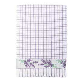 Samuel Lamont Poli Dri Tea Towels - Set of 3 100% Cotton 27.5 x 19 Inch (Lavender Sprig)