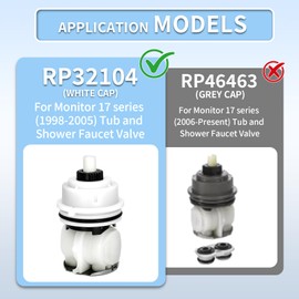 Automost RP32104 Shower Cartridge Compatible with Delta Monitor 1700 series (1998-2005) Dual Function Bath Tub and Shower Faucet Valve Shower Cartridge Assembly