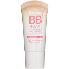 Maybelline Dream Fresh BB 8-in-1 Beauty Balm Skin Perfector SPF 30, Medium 1 oz (Pack of 2)