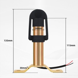 AOHEWEI Beacon Mounting Bracket, Flexible DIN Pole Metal Bracket with Wire and Protective Cap for Flashing Rotating Warning Light for Forklift Tractor