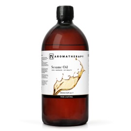 n2 Aromatherapy Sesame Oil Cold Pressed - 900 ml - for Massage, Ayurveda, Hair, Skin Care