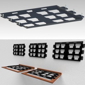 SZWJT-LV Packout Mounting Plate Compatible with Milwaukee Packout Toolbox,Metal Mounting Base Toolbox on Wall or Floor(2PCS Full Plate)