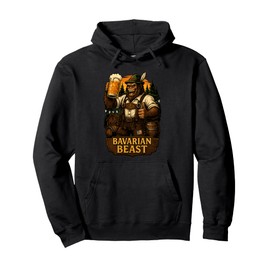 Bigfoot Costume Bavarian Beast Oktoberfest Beer Sasquatch Pullover Hoodie