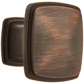 Cosmas 4391ORB Oil Rubbed Bronze Modern Cabinet Hardware Knob - 1-1/4" Inch Square