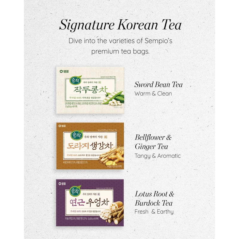 Sempio Sunjak Bellflower & Ginger Tea (20 Count, Pack of