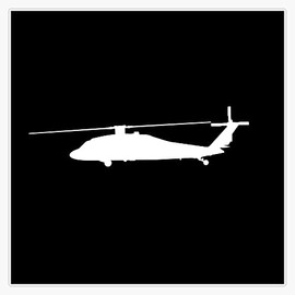 HOF Trading Uh-60 Black Hawk Vinyl Sticker Waterproof Decal Laptop Wall Window Bumper Sticker 5"