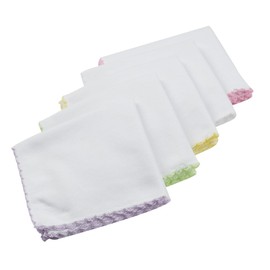 BEBELOP 10 Pack Cotton Washcloths Set | Small Soft Face Washcloth for Hand Body Sensitive Skin | Thin Absorbent Wipes for Newborns Infant (22X22 cm Pink)