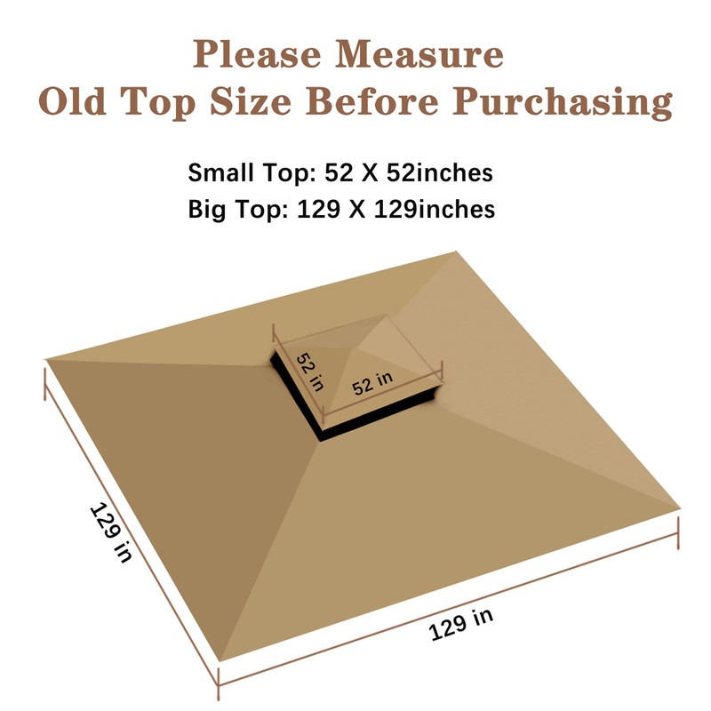 SCOCANOPY Replacement roof Compatible with Target Madaga Gazebo Model L-GZ136PST,(New