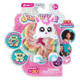 ScrunchMiez Single Surprise Pack, Magically transforms from Hair Scrunchie to Cute Plush Friend as Well as Backpack Clip. So Many Characters to Collect & wear.,(ID96524)