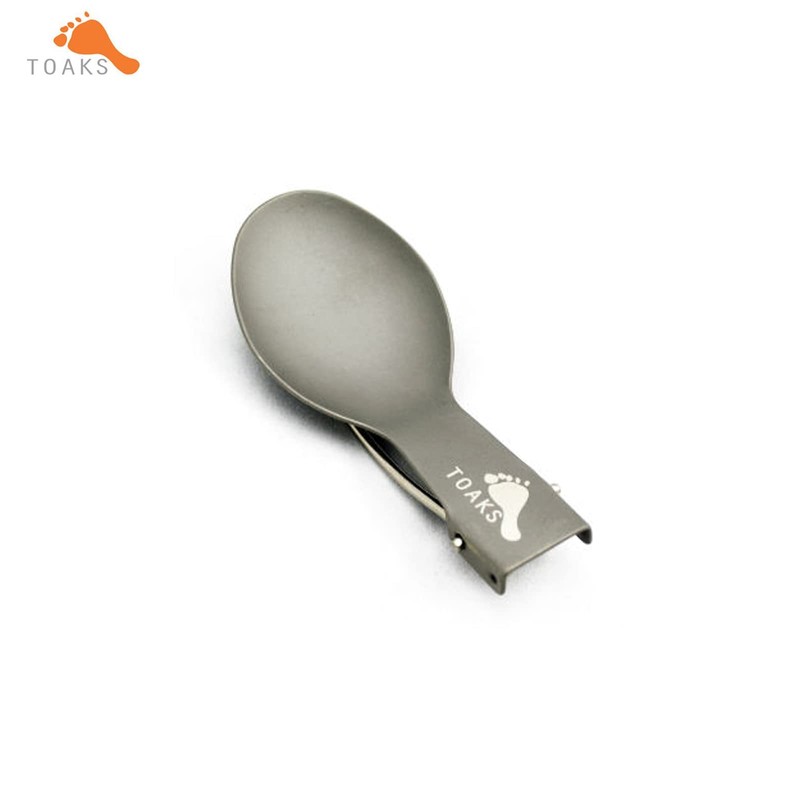 TOAKS Titanium Folding Spoon Outdoor Camping Cutlery SLV-07