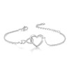 Cosysparks Infinity Bracelet for Women, Heart Infinity Bracelet Adjustable Heart