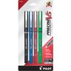 Pilot Precise V5, Roller, Tinta Líquida, 4 Piezas, Negro, Azul,