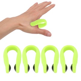 4 Pieces Acupressure Clip, Portable Thumb Shape Acupressure Hand Clip, Hand Pressure Point Clip with Magnet, Migraine Relief Clip (Green)