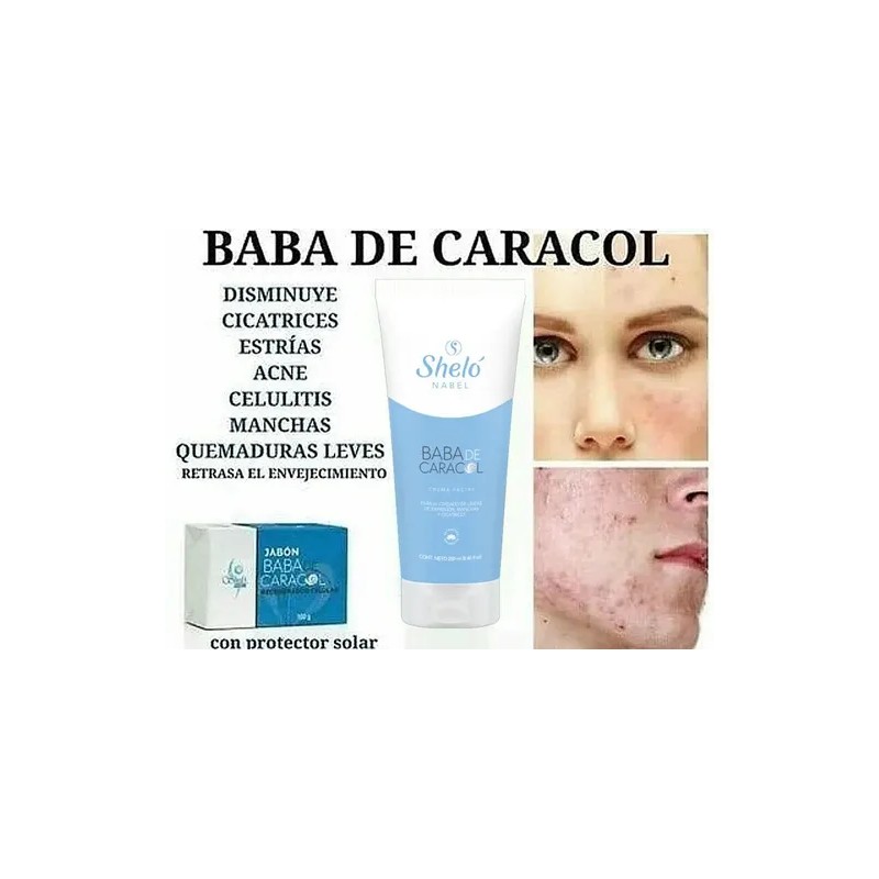 Pack Crema Facial Baba De Caracol + Jabon Baba Shelo
