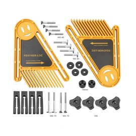 Extended Feather Loc Board Set 6.3inch Multi-purpose Double Featherboards for Miter Gauge Slot Woodworking Router Tables Fences Table Saw Band Saws DIY Safety Tools