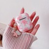 MINSCOSE Compatible with AirPods 1&2 Clear Case, Cute Flower Pattern