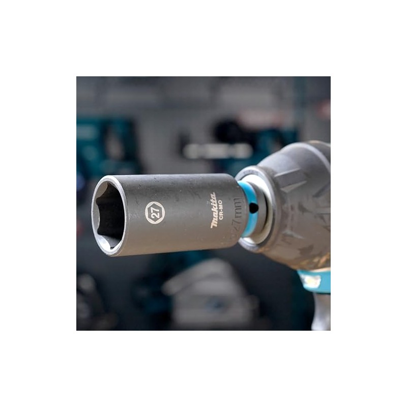 Makita E-16536 Impact Socket 1/2 Inch SW27 Long Impact Black