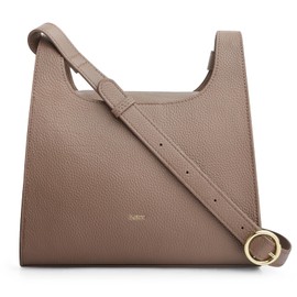 Kattee Small Soft Leather Crossbody Bag for Women Purses Handbags Shoulder Satchel Fashionable Lightweight Design Minimalism (Khaki)