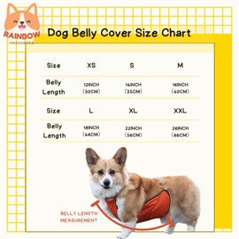 RainbowPreferred Waterproof Dog Belly Protector Belly Cover Raincoat Rain Jacket Belly Band Recovery Suite Apron for Dog Clothes Costume