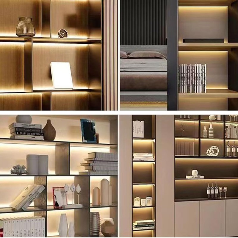 LED Shelf Channel,5 Pack 3.3FT/1Meter Cabinet LED Strip Aluminum Channel,Up