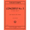 ヴュータン: バイオリン協奏曲 第5番 イ短調 Op.37/ガラミアン編/インターナショナル・ミュージック社/ピアノ伴奏付ソロ楽譜
