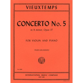 ヴュータン: バイオリン協奏曲 第5番 イ短調 Op.37/ガラミアン編/インターナショナル・ミュージック社/ピアノ伴奏付ソロ楽譜