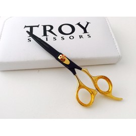 5.5" Professional Barber Razor Edge Titanium Coated Hair Cutting Shears Scissors Set+case