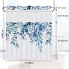 XZTXBest No Hook Shower Curtain with Snap in Liner,Plants Dark