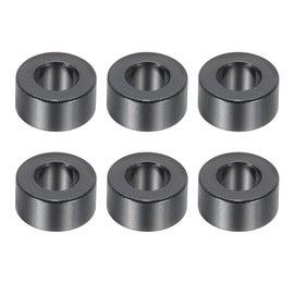 PATIKIL M5 Aluminum Spacer, 6 Pieces Metal Spacer Aluminum 5.2mm ID x 10mm OD x 5mm L Aluminum Screw Spacer Round for 1/5" or M5 Screws, Black