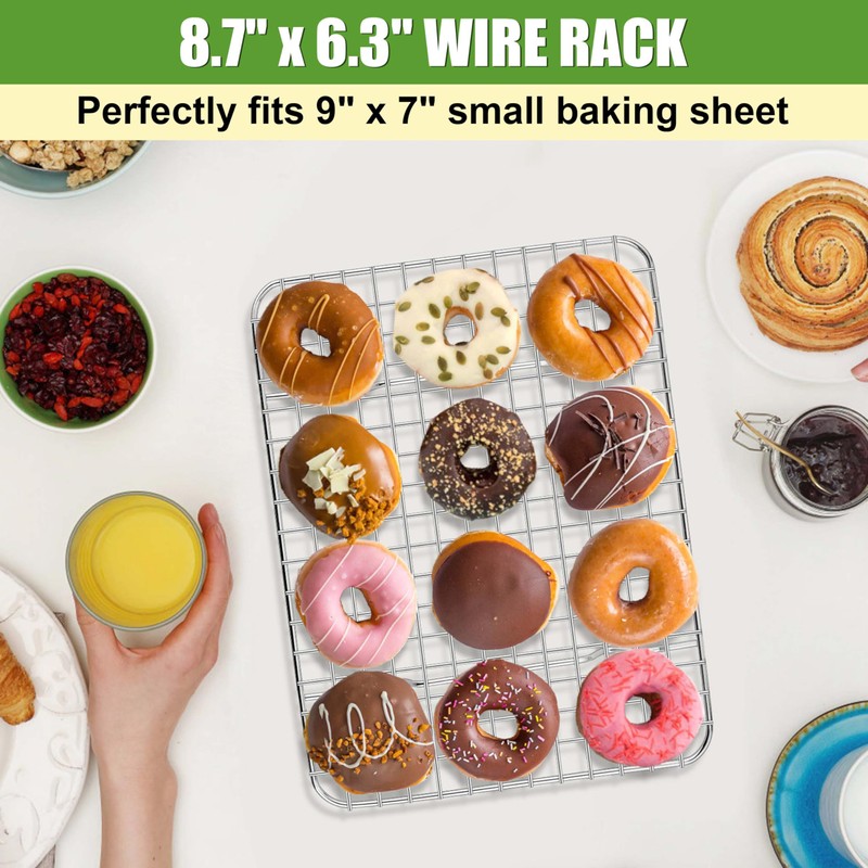 Homikit 2 Pack Cooling Rack Set, 8.7" x 6.3" Stainless