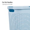 Mind Reader Slim Laundry Hamper with Lid, 40L Clothes Basket,