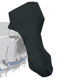 Softclub Boat Motor Covers 100-225 HP, Full Outboard Motor Cover, 600D Heavy Duty Fabric, Waterproof, Black Outboard Boat Motor Cover Fit for 200 HP Motor