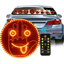 HLMNAKE Car Hand Finger Light, 2 in 1 Hand Sign LED Light with Remote Control, Expression Gesture Addition, Decorative Lamp with 14 Modes, Car Interior Lighting Accessories