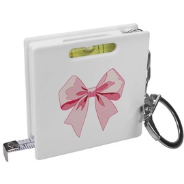 'Pink Bow' Keyring Tape Measure/Spirit Level Tool (KM00041310)